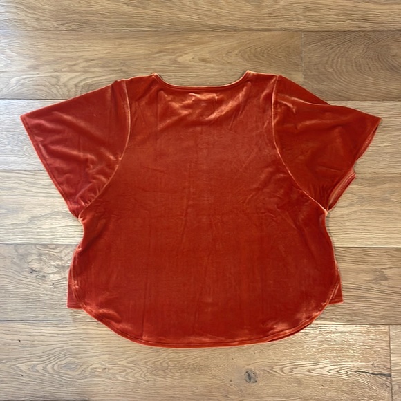 Madewell Orange Velvet Butterfly Top - Small - Picture 4 of 4